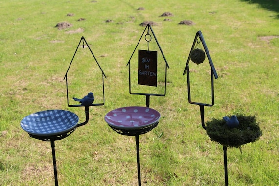 Bird bath bird house feeding station garden accessories watering hole for birds feeding house suet ball holder bird bath bird bath on a stick