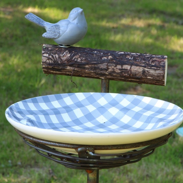 Bird bath, feeding station, bird bath, bird house, Mother's Day, Easter, bird feed, plant bowl, garden stake, iron, rust, garden decoration, garden stake,