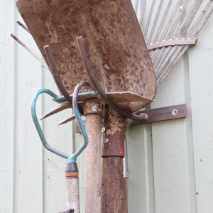 Soporte para herramientas de jardín, colgador de herramientas, soporte de pared para herramientas de jardín, almacenamiento de herramientas, almacenamiento de herramientas de jardín, almacenamiento de herramientas imagen 4