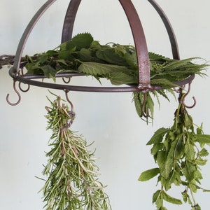 Herb crown, hanging shelf, kitchen, hanging shelf, spices, kitchen, gift idea, Christmas, garden, cooking, drying herbs, vegetables, flower seeds