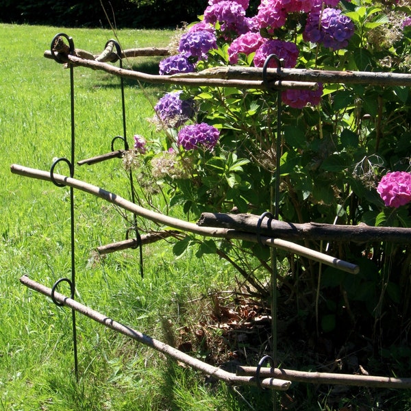 Staudenhalter, Beetbegrenzer, Zaun, Naturdeko, DIY,Komposter,Naturgarten,Rankgerüst, Spalier,Trellies,Beetumrandung, Stauden,Blumenzwiebeln