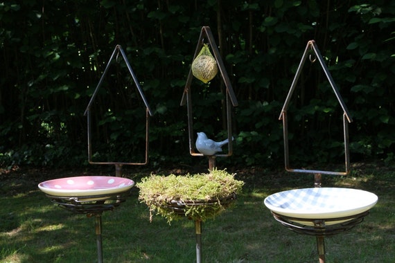 Bird Bath Bird House Feeding Station Garden Accessories Watering Hole for Birds Feeding House Suet Ball Holder Bird Bath Bird Bath on a Stick DIY Etsy Canada