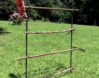 Soporte para plantas perennes de 1,70 m, portaherramientas, borde para parterres, ayuda para trepar, cultivo de plantas, cultivo de flores, estaca para plantas, enrejado, valla, decoración natural, pantalla de privacidad