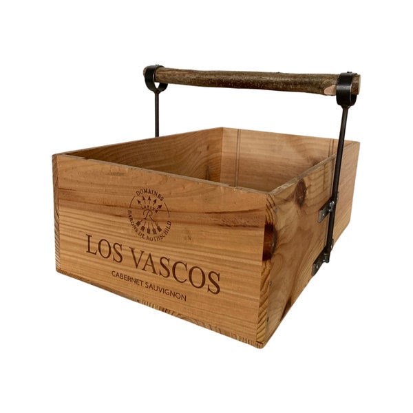 Shopping basket, plant box, gift basket, newspaper rack, old wine box, box with handle, wooden box, basket, Easter basket, vegetable basket, market box