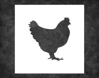 Chicken Stencil Reusable Mylar Stencil Art Template | FAST SHIPPING