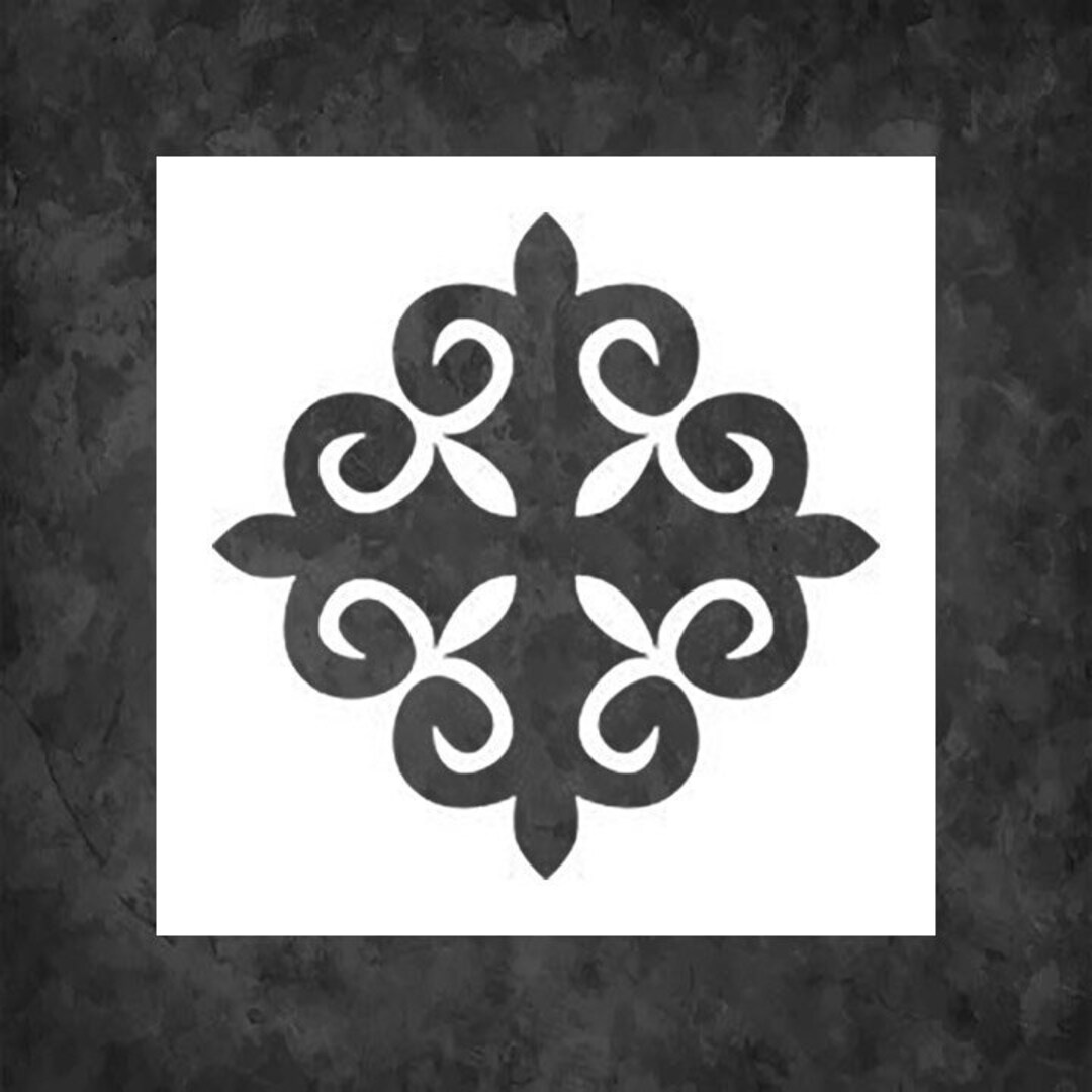 Damask Design Stencil Reusable Mylar Stencil Art Template Etsy