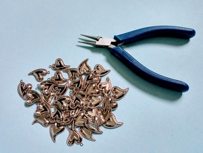 Bulk Charms Silver Heart Charms for Necklace and Bracelet