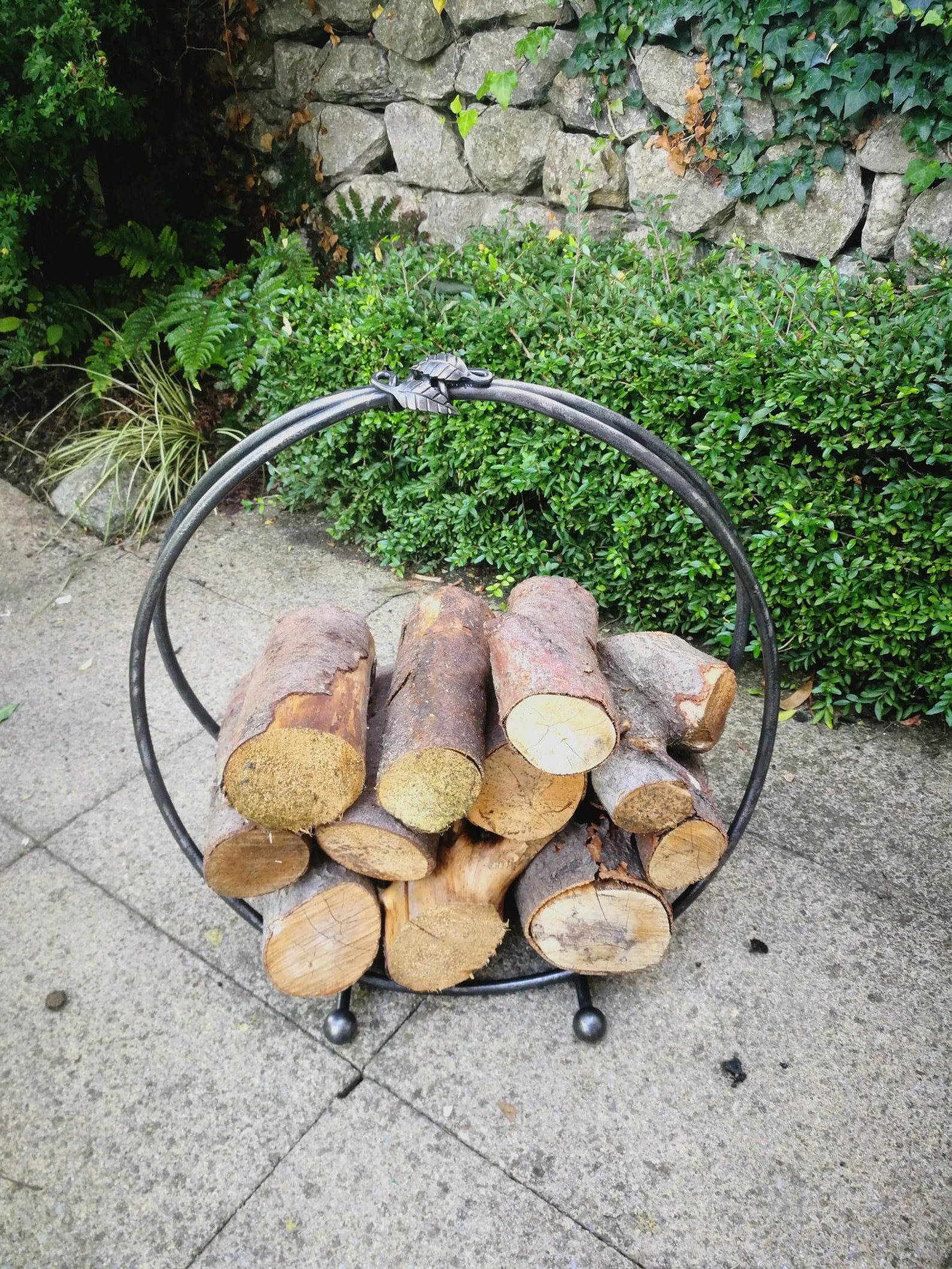 Wrought Iron Log Basket Etsy UK