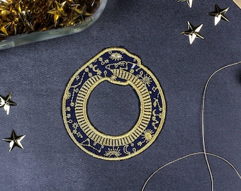 Celestial Ouroboros Embroidered Patch