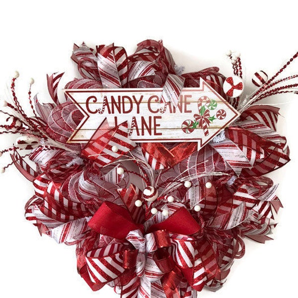 Candy Cane Wreath