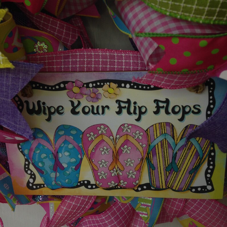 Wipe your Flip Flops Summer wreath