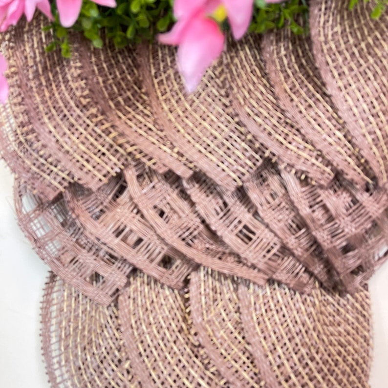 Burlap Basket of Flowers Wreath, door hanger image 6