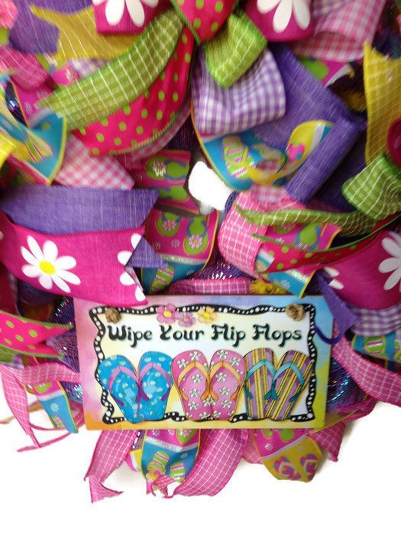 Wipe your Flip Flops Summer wreath
