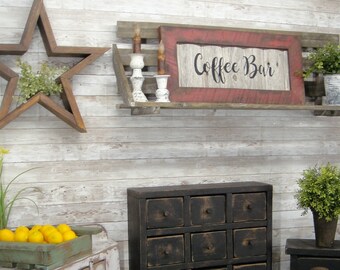 Coffee Bar Hand-Made Farmhouse Sign