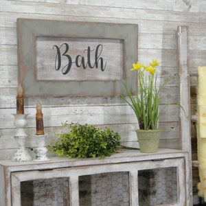 Bath Hand-Made Farmhouse Bathroom Sign image 6