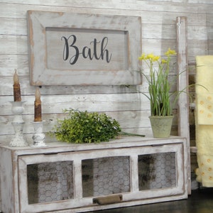 Bath Hand-Made Farmhouse Bathroom Sign image 7