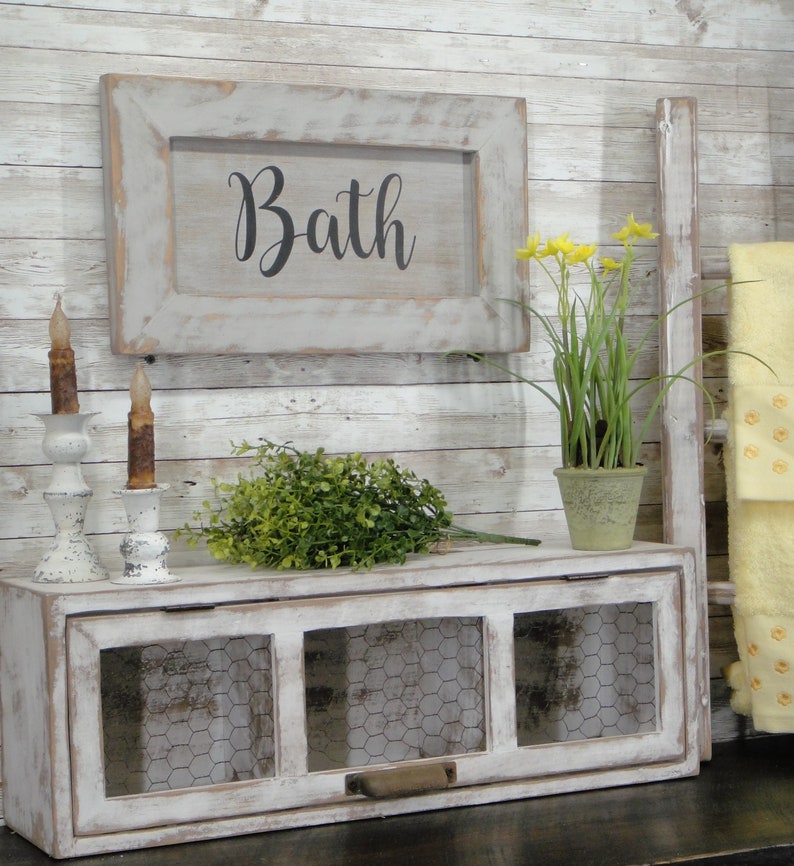 Bath Hand-Made Farmhouse Bathroom Sign image 7