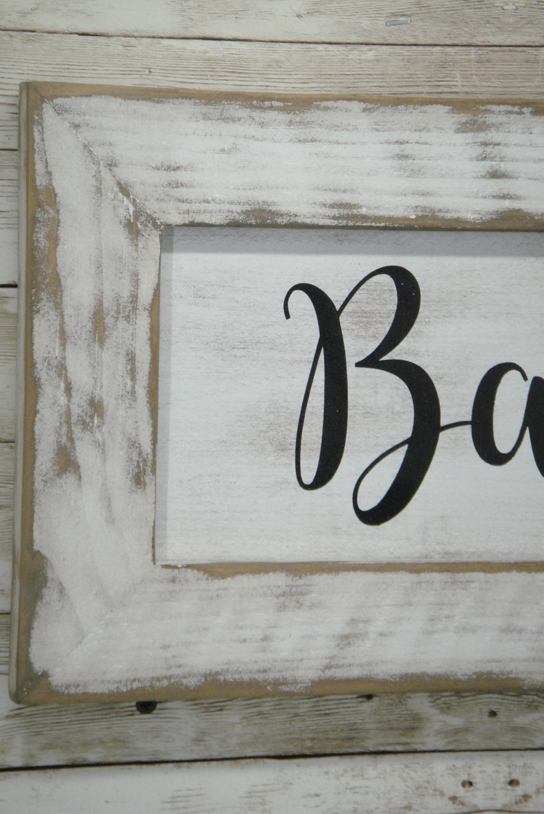 Bath Hand-Made Farmhouse Bathroom Sign image 4