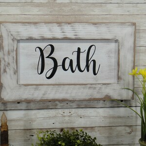 Bath Hand-Made Farmhouse Bathroom Sign image 2