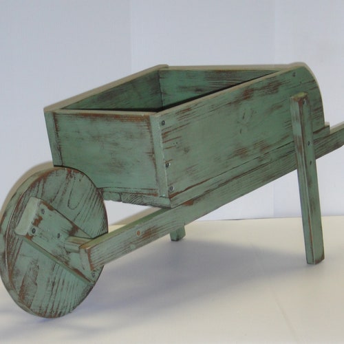 Rustic Decorative Wheelbarrow Planter Etsy
