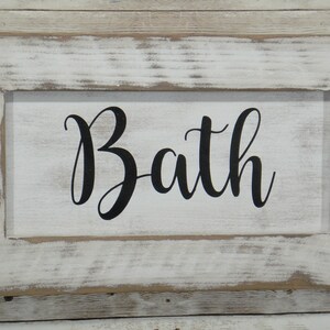 Bath Hand-Made Farmhouse Bathroom Sign image 3