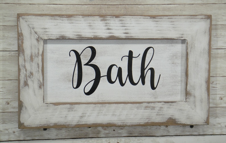 Bath Hand-Made Farmhouse Bathroom Sign image 3