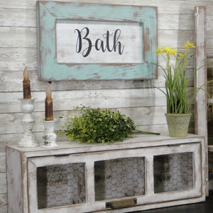 Bath Hand-Made Farmhouse Bathroom Sign image 8