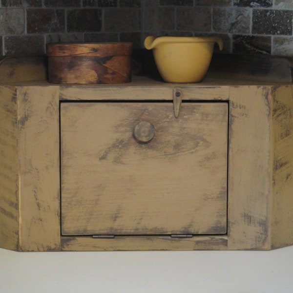 Rustic Countertop Corner Bread Box