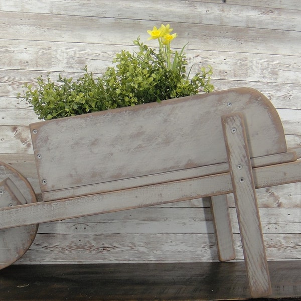 Rustic Decorative Wheelbarrow Planter