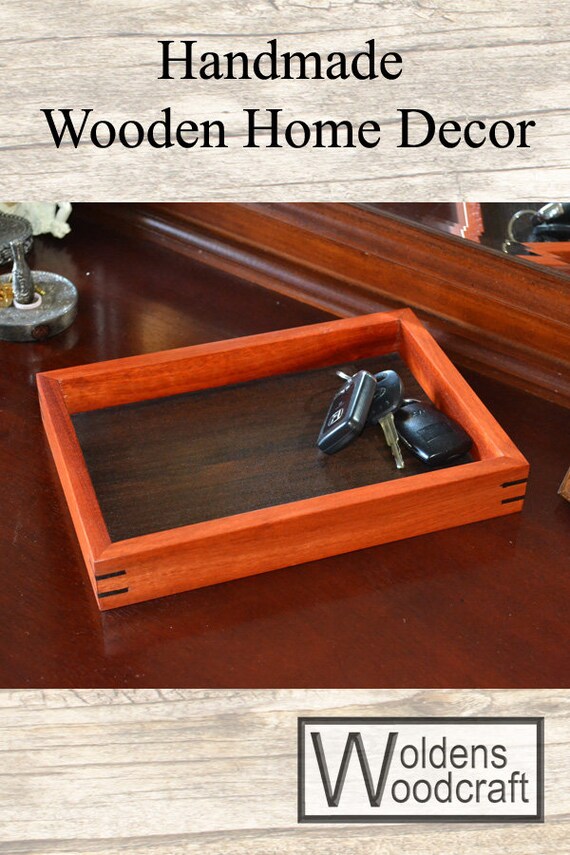 Wooden Dresser Valet Tray Made From Rosewood And Wenge For Etsy