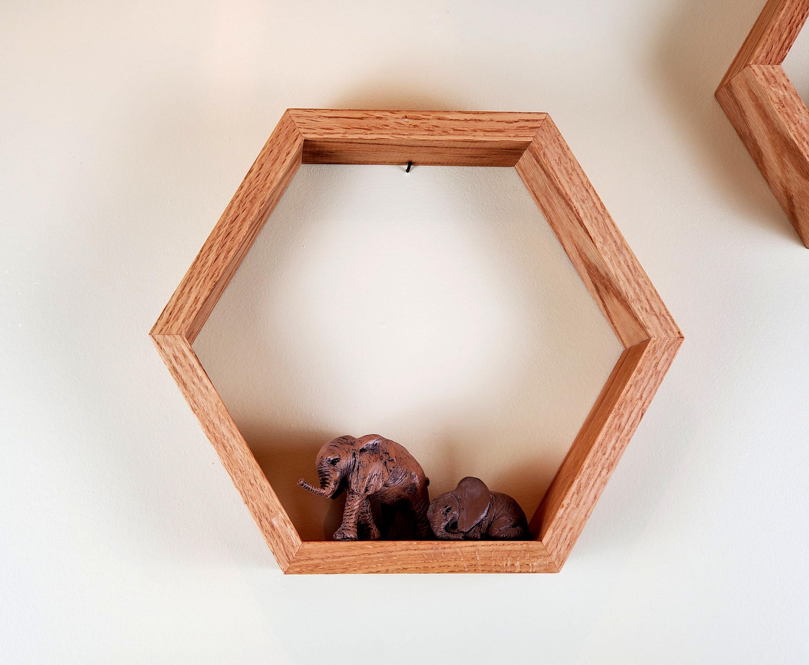 Set of 3 Hexagon Shadow Boxes Made From Oak Etsy