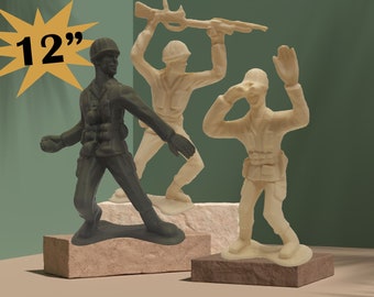 Giant Army Men - 3d Printed Replicas - Retro Toys Home Decor -