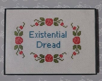 Existential Dread Cross Stitch Needlepoint