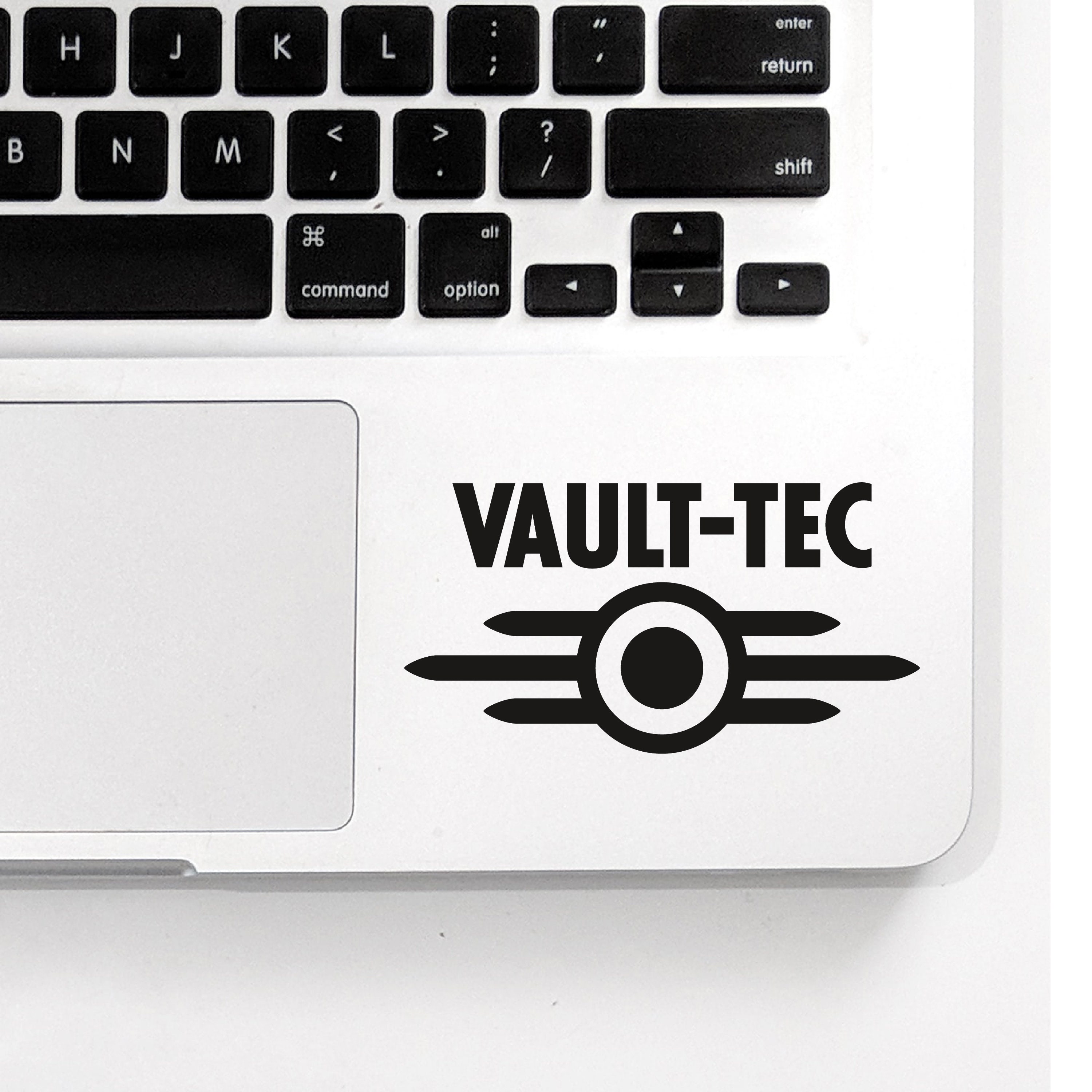 Fallout 'Vault-Tec' logo Vinyl Sticker Decal BLACK GLOSS 15.3 x 8cm 