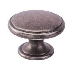Antique Pewter Cabinet Knob - Pewter Finish - Cabinet Hardware For Cabinet / Cupboard / Drawer