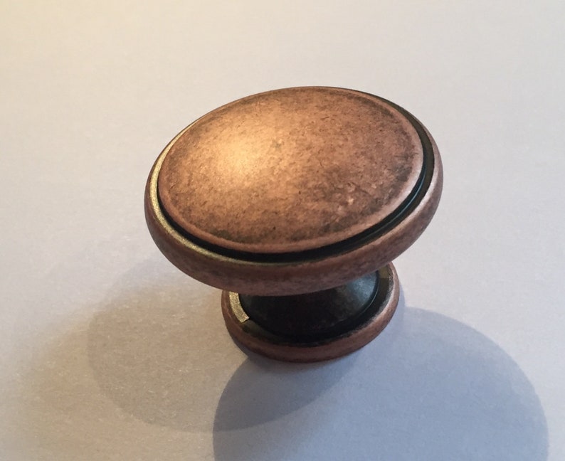 Copper Drawer Knob Handle 38mm Diameter Cupboard Etsy