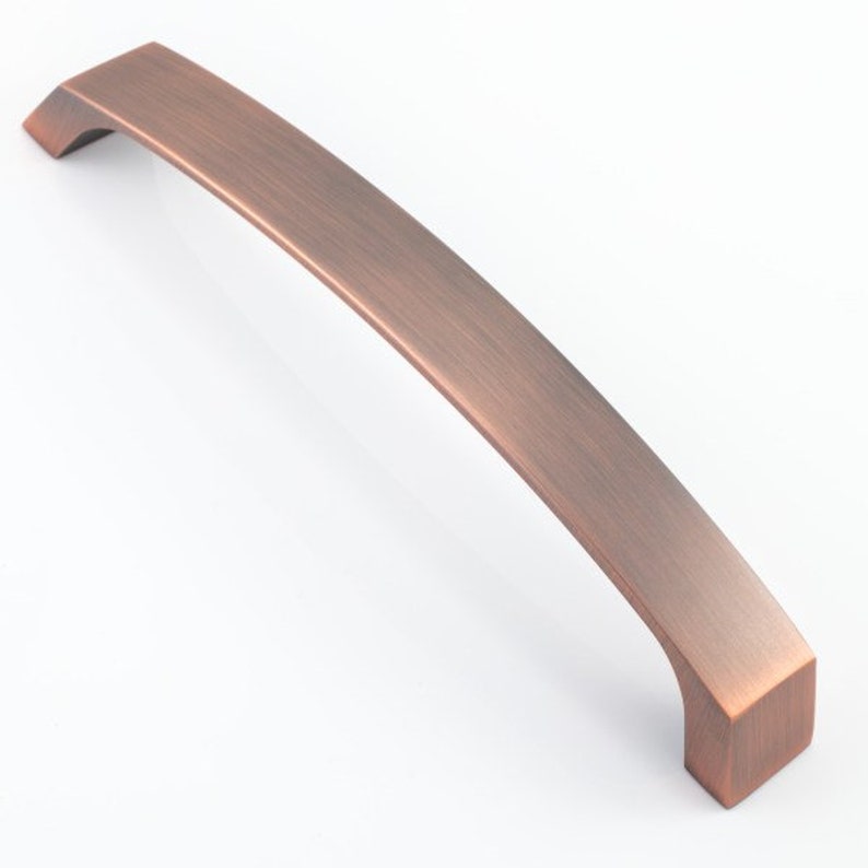 Brushed Copper Drawer Cabinet Handle 160mm Fixing Centres Etsy