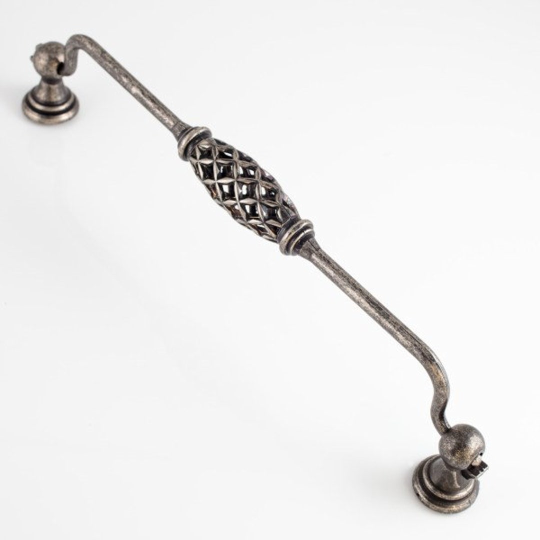 Drawer Antique Pewter Finish Cage Drop Handle 220mm Hole