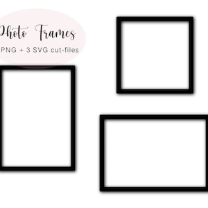 Digital Photo Frames Cliparts. Includes SVG cut files.