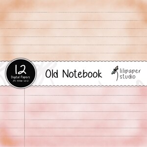 Pink old notebook digital papers pink old diary pages image 3