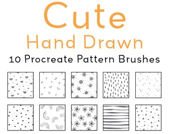 Hand Drawn Pattern Brushes | Procreate Brush Set (Digital Download)