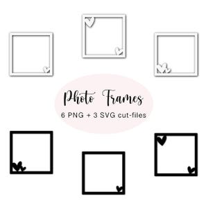 Heart-Shaped Digital Photo Frames – 6 PNG + 3 SVG – For GoodNotes & Commercial Use