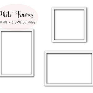Digital Photo Frames Cliparts. Includes SVG cut files.