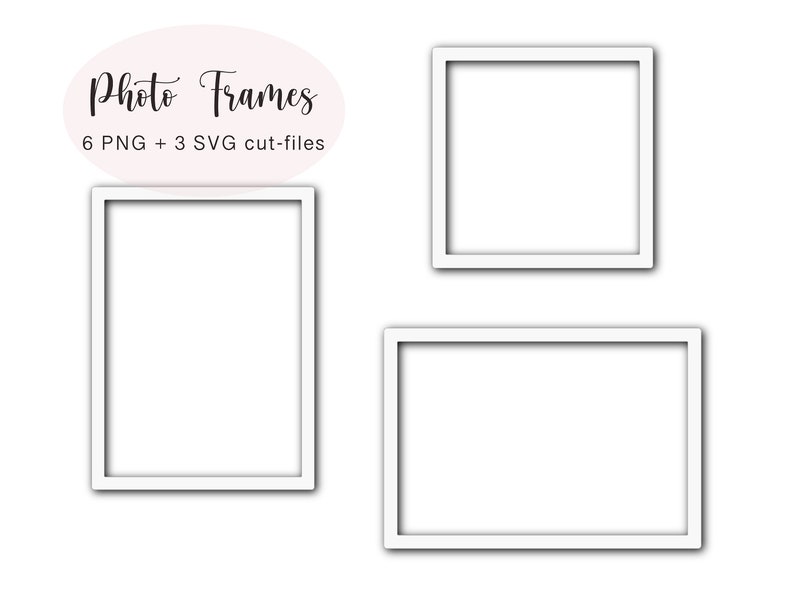 Digital Photo Frames Cliparts. Includes SVG cut files.