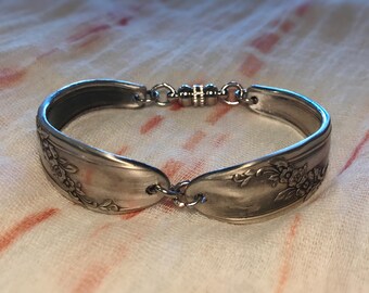 Queen Bess II Pattern - Handmade Bracelet from Vintage Silverware