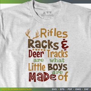 HUNTING SVG | Rifles Racks Deer tracks are what Boys are made of SvG files for Cricut and Silhouette SvG by ArtWorks Designs