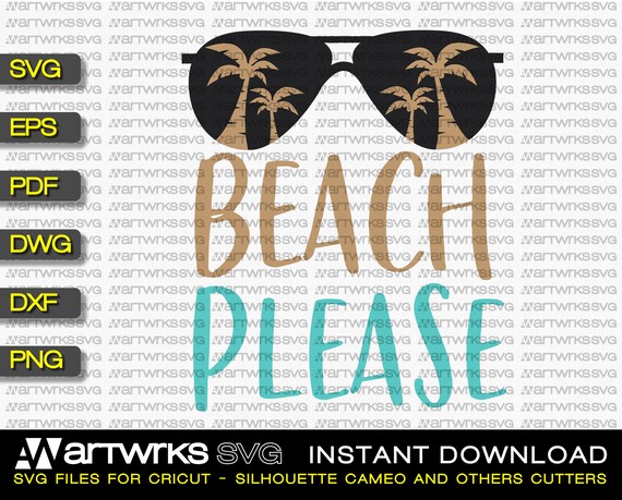 Download Beach Clipart Svg Files For Cricut And Silhouette Cameo Etsy