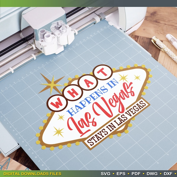 LAS VEGAS sign | What happens in vegas SVG files for Cricut and Silhouette SvG file trip SvG by ArtWorks Designs