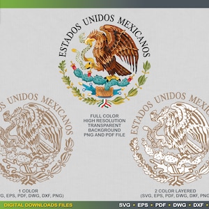 COAT of arms MEXICO Escudo Nacional de México SVG Bundle Eagle of Mexico Logo of Mexico by ArtWorks Designs