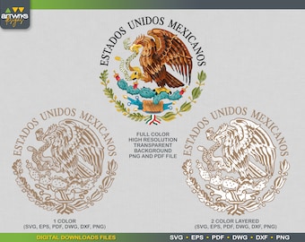 COAT of arms MEXICO Escudo Nacional de México SVG Bundle Eagle of Mexico Logo of Mexico by ArtWorks Designs